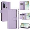 linsuyu Cover Compatible con TCL 30 XL (T701DL) 【Design a portafoglio due scomparti per carte】 Custodia per cellulare Purple