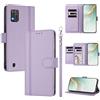 linsuyu Cover Compatible con ZTE Blade A52 Lite 【Design a portafoglio due scomparti per carte】 Custodia per cellulare Purple