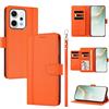 linsuyu Cover Compatible con Oppo Reno14 Pro 5G 【Design a portafoglio due scomparti per carte】 Custodia per cellulare Orange