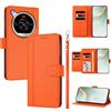 linsuyu Cover Compatible con ZTE nubia Focus 2 Ultra 【Design a portafoglio due scomparti per carte】 Custodia per cellulare Orange
