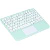 Septpenta Tastiera touch wireless ultra sottile, con 13 tasti di scelta rapida, copritasti rotondi, design ergonomico, tastiera Bluetooth silenziosa USB per smartphone, tablet o laptop(Verde)