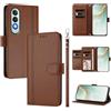 linsuyu Cover Compatible con OnePlus Nord CE4 5G,Compatible con Oppo K12 / K12 Plus 【Design a portafoglio due scomparti per carte】 Custodia per cellulare Brown