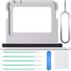 ZHUROUPU Supporto sostitutivo per Vassoio SIM per iPhone 16/16 Plus con Anello di Tenuta in Gomma Impermeabile, Vassoio per Scheda SIM Singola Nano per 16/16 Plus A3287 A3286 A3290 A3289 (Bianco)