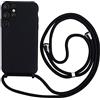 2NSPDRGNI Cover con Collana Compatibile con Samsung Galaxy S23 Ultra,Case con Laccio per Il Collo Custodia con Cordino,Soft silicone Nero
