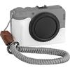 SMALLRIG Kit Custodia Pelle per canon R50 V Bianco-5431 | Cinturino intrecciato, vera pelle