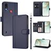 linsuyu Cover Compatible con Motorola Moto E7 Power 2021 / E7i Power 【Design a portafoglio due scomparti per carte】 Custodia per cellulare Blue