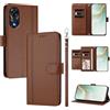 linsuyu Cover Compatible con Oppo A78 4G 【Design a portafoglio due scomparti per carte】 Custodia per cellulare Brown