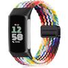 PaceBid Nylon Cinturino per Fitbit Charge 6/5, Sport Intrecciato Magnetico | Uomini Donne Intrecciato Nylon Magnetico Elastico Bracciali Cinturini di Ricambio per Fitbit Charge 5/6, Arcobaleno