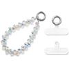 MORSUNBELA Cordino Cellulare da Polso Catenella per Cellulare | Cordino per Cellulare da Polso con Perle Cristallo, Catenella Elegante Universale, Accessorio Corto per Telefono Raffinato