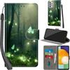 Haninsuze Cover per Samsung Galaxy A33 5G, Farfalla | Pelle PU Portafoglio, Porta Carte, Magnetica, Libro, Antiurto Custodia