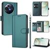 linsuyu Cover Compatible con TCL 50 Nxtpaper / 50 Pro NXTpaper,Compatible con TCL P10 【Design a portafoglio due scomparti per carte】 Custodia per cellulare Green