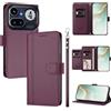 linsuyu Cover Compatible con Nothing Phone (4a) Pro 【Design a portafoglio due scomparti per carte】 Custodia per cellulare Violet