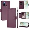 linsuyu Cover Compatible con Realme C17,Compatible con Realme 7i 4G RMX2103 【Design a portafoglio due scomparti per carte】 Custodia per cellulare Violet