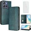 OUEAYIEN Cover per Motorola Edge 60 Neo/Edge 50Neo Custodia a Libro con Vetro Ver | Blocco RFID,Pelle Portafoglio Case,Porta Carte,Vintage Flip Custodia per Moto Edge50 Neo 60Neo Edge60Neo