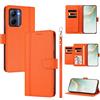 linsuyu Cover Compatible con Realme C33 2022/2023 【Design a portafoglio due scomparti per carte】 Custodia per cellulare Orange