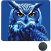 Anceky Tappetino per mouse quadrato con gufo blu e base in gomma antiscivolo da 10 x 12 pollici per mouse wireless, laptop, ufficio, scrivania, accessori