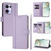linsuyu Cover Compatible con Oppo Reno13 Pro 5G 【Design a portafoglio due scomparti per carte】 Custodia per cellulare Purple