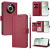 linsuyu Cover Compatible con Realme Narzo 60 Pro,Compatible con Realme 11 Pro (Plus) 5G 【Design a portafoglio due scomparti per carte】 Custodia per cellulare Red