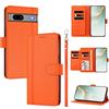 linsuyu Cover Compatible con Google Pixel 7a 【Design a portafoglio due scomparti per carte】 Custodia per cellulare Orange