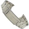 ROUHO 19mm Argento Ricambio Bracciale Orologio Acciaio Inossidabile Chiusura Deployante Cinturino Orologio Compatibile con Seiko Sxns80 Snxs79 Snxs79k Snxs77k Snxs73