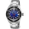 VOSTOK Komandirskie Automatico Russo Militare Subacqueo | Quadrante 24 Ore | WR 200 M | Modello 280193 | Moda Affari Orologio Uomo Casual Nero Rosso