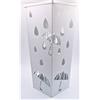 AOISORA R.G.B. Porta ombrelli Bianco Quadrato in Metallo traforato a tema - misure 20x20 x altezza 49 cm