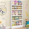 yurstcggh Scaffale Stretto Dietro La Porta,3/4/5 Livelli Libreria,Libreria Bambini,Design Aperto con Barra di Protezione,scaffale di stoccaggio giocattolo,Anti-Dumping,per Esposizione a Terra