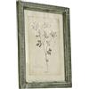 Loberon Kenwick Stampa Decorativa - Motivo vegetale Antico - Cornice in Legno Effetto Whitewash, Verde Antico