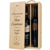 Enoteca Bevi Bene Cassetta Portabottiglie Vino in Legno Personalizzabile per 2 Bottiglie (Escluse), Scatola Regalo Incisione Laser di Testi e Immagini, Legno Naturale, 20,5x35x10cm - incisione testo