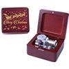 Sinzyo Silent Night Scatola Musicale Vintage in Legno Movimento a orologeria Regalo di Natale San Valentino Compleanno