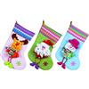Wuuooei Calze di Natale da Appendere, 3 Pcs Calza Natalizia Set con Babbo Natale, Pupazzo di Neve, Renna, Sacchetto Regalo Calza di Natale, Camino di Natale Appeso Calze per Albero di Natale Festa di Natale