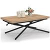 IDMarket - Tavolino 2 in 1 sollevabile in tavolo da pranzo Alix | Rettangolare 100 cm legno e nero