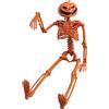 Songjum Scheletri a Testa di Zucca con Giunti Mobili Scheletro di Decorazione di Halloween per Tutto Il Corpo per la Festa di Halloween Decorazione della Casa Stregata per Interni ed Esterni