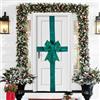 BAKAJI Fiocco Natalizio Fuoriporta 49 x 52 cm, Decoro Addobbo di Natale per Porta, Ghirlanda Multiuso Copriporta Natalizia, Decorazione Ideale per Feste, Matrimonio, FESTIVITÀ (Verde)