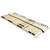 vidaXL Base a doghe Marrone 80 x 190 cm Legno massello di faggio