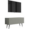 3E 3xE living.com 3xE living Mobile TV - aloe - 100 x 52 x 32 cm - Gambe inclinate nere - Stile moderno