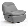 FLEXISPOT Poltrona Relax XC6 Oval, Sedia Reclinabile Manuale con Funzione Dondolo e Girevole, Schienale Regolabile, Poltrona TV Trasformabile in Letto (Grigio Chiaro)