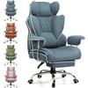 GTPLAYER Sedia Gaming Ergonomica Sedia da Gaming Reclinabile Sedia Ufficio con Poggiapiedi Sedia Gamer Schienale Regolabile per Lavoro e Gioco tessuto tecnologico blu lago