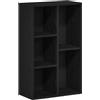 vidaXL Libreria Rovere Nero 50x25x80 cm in Legno Multistrato