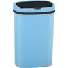 FDW Pattumiera con sensore e coperchio, in plastica, 50 l, intelligente, automatica, senza contatto, pattumiera elettrica, impermeabile, blu