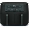 Ninja Friggitrice ad aria calda MAX Dual Zone, 2 cassetti, 9,5 l, 6 in 1, cottura senza olio, Air Fry, Max Crisp, arrostire, cuocere, riscaldare, essiccazione, cestelli antiaderenti lavabili in