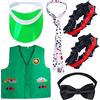 Yewong Casinò Dealer Vest Set Rivenditore Visiere Cappello Bowtie Carta Da Gioco Cravatta Bracciale per Las Vegas Compleanno Gioco Notte Bomboniere Forniture