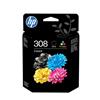 Hp - 308 Combo Pack Cartucce Originali Nero E Colore-nero E Tricromia