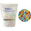Decora, 5081199 Confezione da 1 Kg di Mini Lenti Cioccolato A Latte Arcobaleno, Dim. ⌀ 10 mm, Pronte all'uso, Con il 60% di cioccolato al latte, Confezione Bakery, Made in Italy