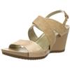 Geox D New Rorie A - Sandali con Zeppa Donna, Beige (Dk Skin/Rose GOLDC5QH8), 35 EU