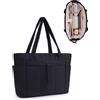 Wandering Nature Borsa Tote Donna con Cerniera & 40oz Tasca Elastica per Borraccia Borsa Università Donna Capiente per Laptop 15,6 Pollici per Viaggi Università e Lavoro (Brevetto in Corso)