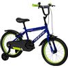 Huffy Bicicletta per Bambini Huffy Pro Thunder 16 Pollici per 5-7 Anni Blu ION Ruote stabilizzatrici Rimovibili, Parafanghi, Parafanghi Anteriore e Posteriore, Freni a Doppia pinza