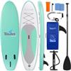 SereneLife Stand up Paddle Board Gonfiabile - Pagaia SUP Antiscivolo, Pompa, Cordino di Sicurezza e Accessori - Divertente Tavola SUP Gonfiabile per Adulti e Giovani con Ampio Design Stabile