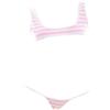 SNOMYRS Donne Sexy Top E Mutandine Set Carino Giapponese Anime Cosplay Lolita Kawaii Micro Bikini Mutandine A Strisce Costume, Colore: rosa., Die Einheitsgröße