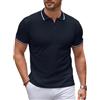 Vorvowry Polo Uomo Slim Fit Manica Corta Elegante e Traspirante Maglietta Polo Uomo Casual per Estate e Uso Quotidiano